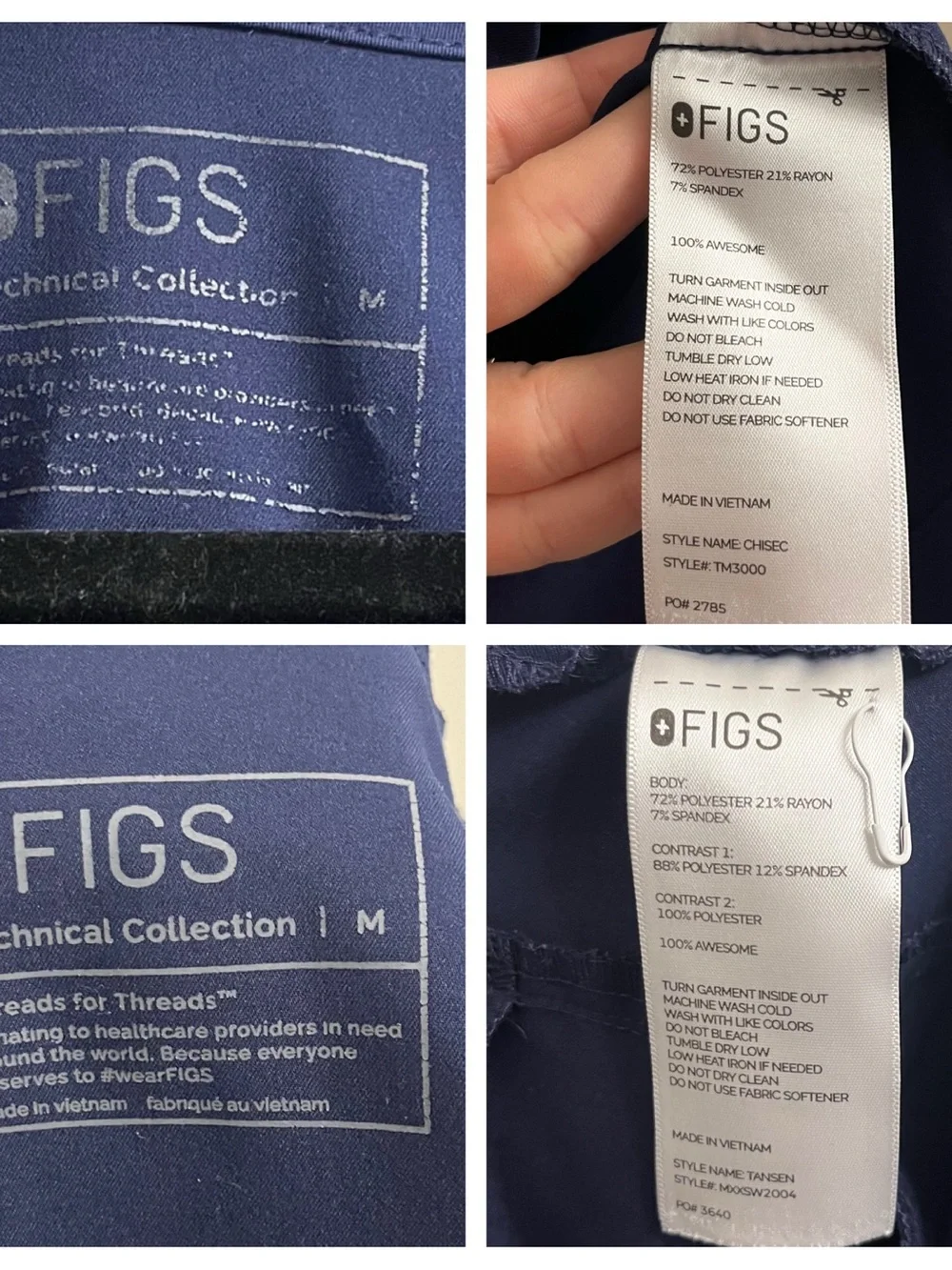 Figs Men’s Navy Blue Jogger Scrub Set Medium